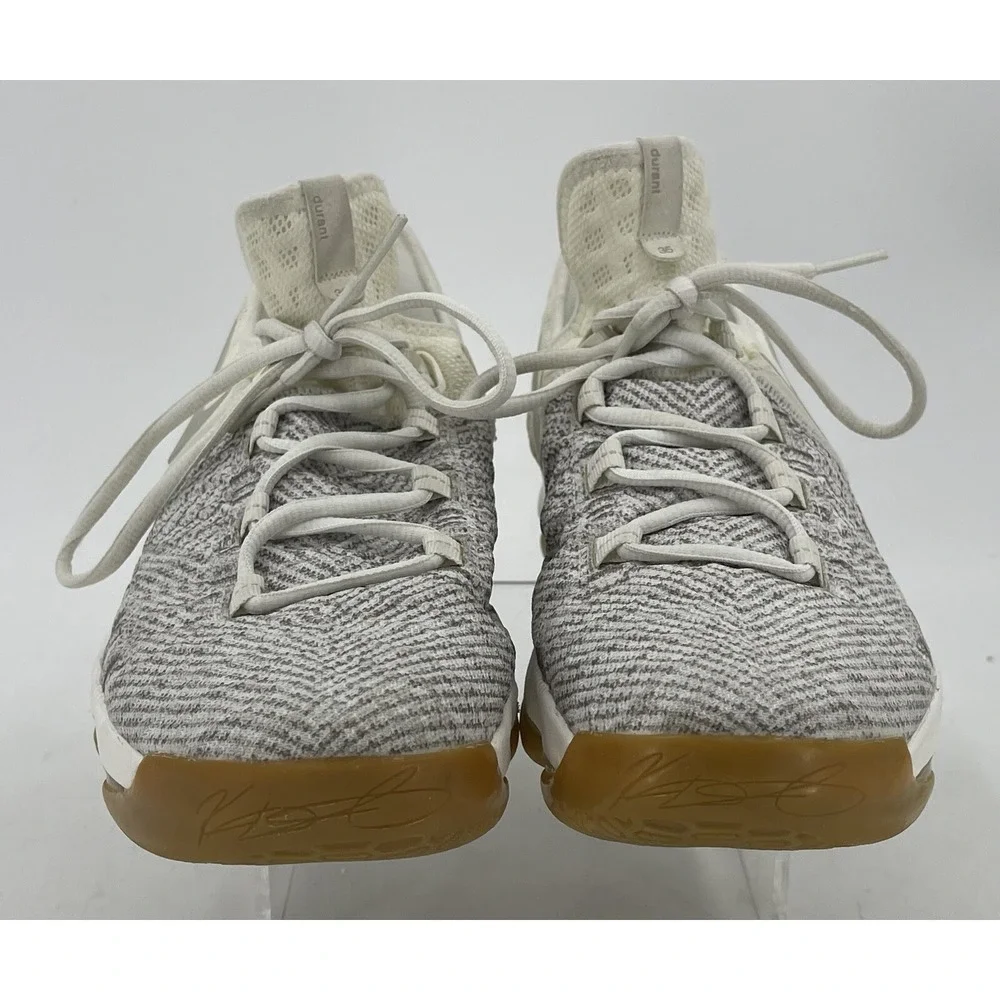 Nike Zoom KD 9 GS KEVIN DURANT Pale Grey Flyknit Sneakers Youth 7Y 855908-098